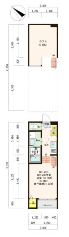 【間取り】 | リバーサイドハウス名島 | 現況優先。