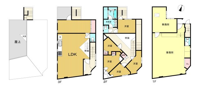 和光市南１丁目　中古一戸建　東京メトロ有楽町線　和光市の間取り|6LDK+事務所。在宅勤務の現代にとても使い勝手の良い物件です