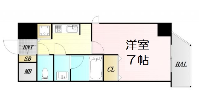 【間取り】 | アクアプレイス東天満Ⅱ