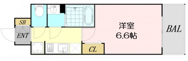 【間取り】 | プレサンス堺筋本町駅前シェル