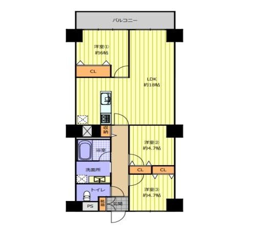 【間取り】 | ライオンズマンション枚方