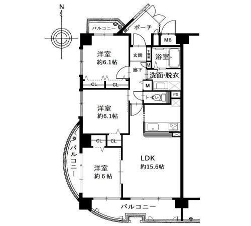 【間取り】 | サンプラーサ津田駅前2番館