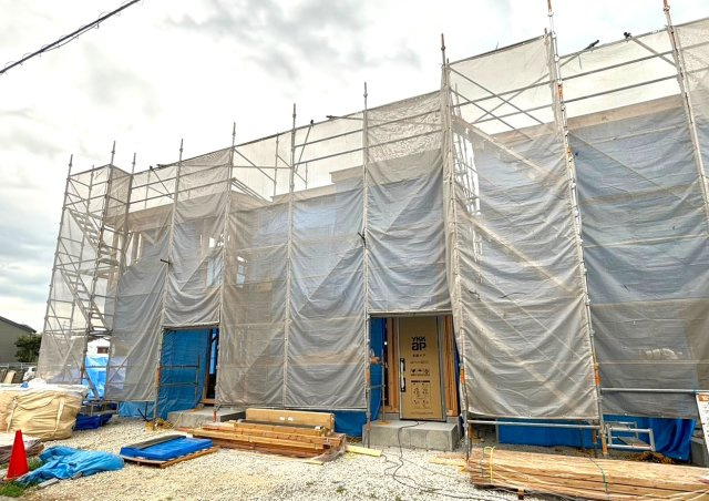 京阪本線『淀』駅まで徒歩８分♪お財布にも優しいオール電化４ＬＤＫ住宅◎伏見区淀下津町１期の外観|外観(２０２４年７月撮影)
現況建築中