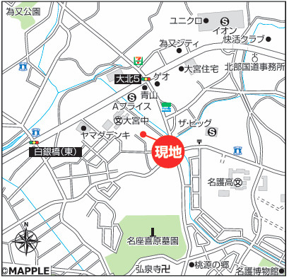 ハートフルタウン名護市宮里Ⅱ　4期H号棟の地図