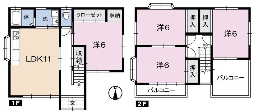 中古住宅　鳥越の間取り