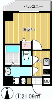 【間取り】 | グランパシフィック今宮