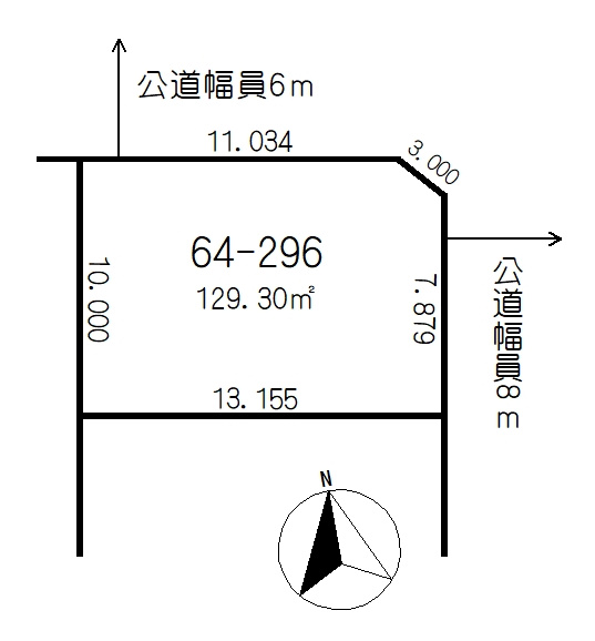 興津2丁目　売土地【解体更地渡し】の土地図
