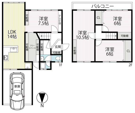 人気の醍醐小学校区◆令和６年５月リフォーム完了の美宅◆広い庭付き◆伏見区醍醐勝口町の間取り