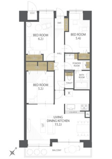 【間取り】コープ野村リバーサイド三条 
