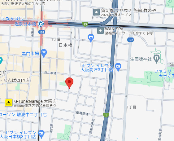 【地図】 | Quintet NAMBA