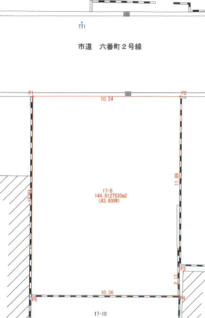 番町三丁目　土地の土地図