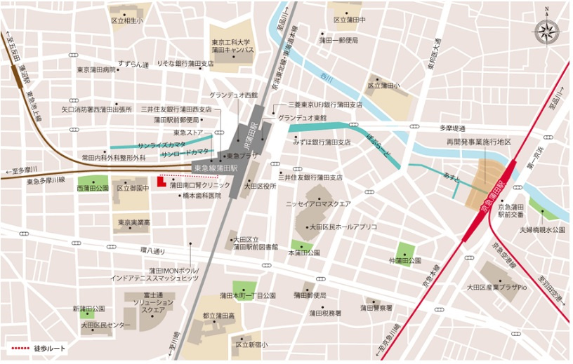 ジーベック蒲田ステーションエグゼの地図