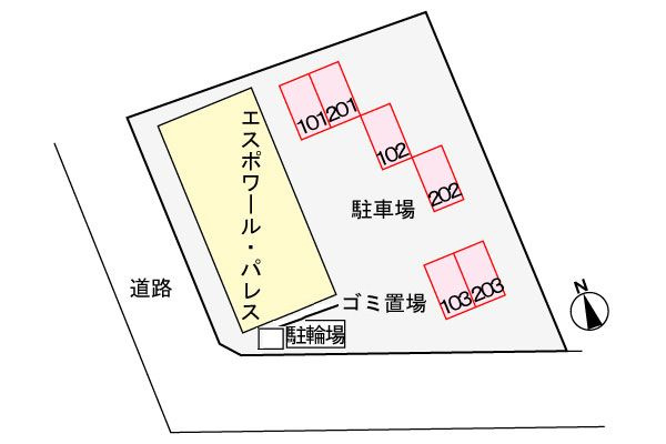 エスポワールパレスの区画図