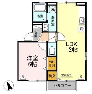 【間取り】 | カーサ・イル・ポルト | 1LDK