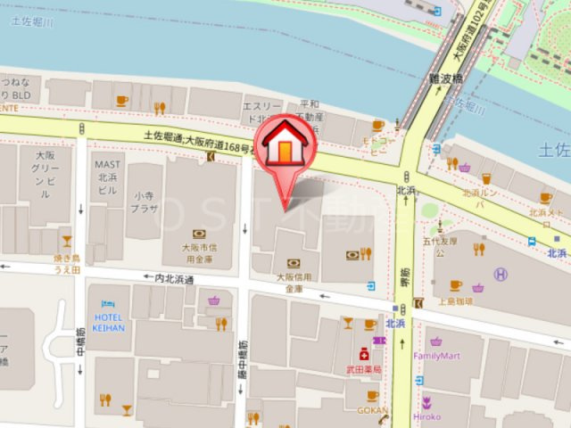北浜ミッドタワーの地図