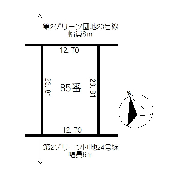 釧路町柏東3丁目　売土地の土地図