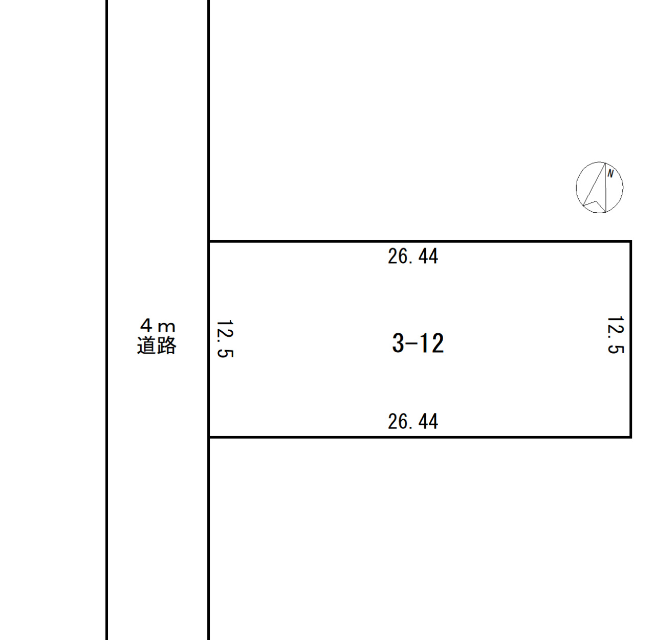 白糠町西1条北6　売土地の土地図