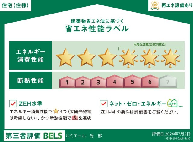 ルミエール光の省エネ性能ラベル