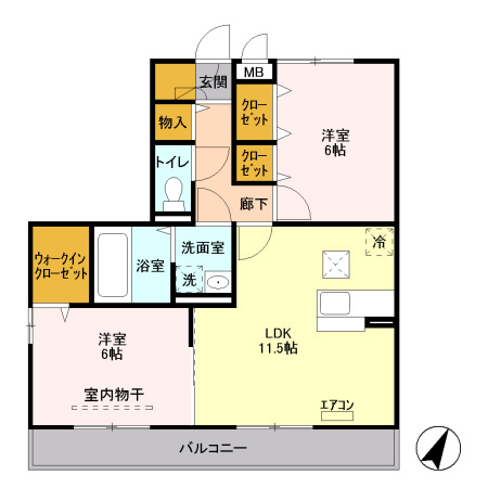 ピュアロータスⅡの間取り