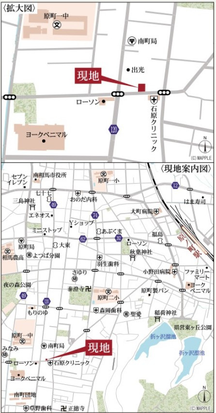 南相馬市原町区南町3丁目1期　Livele Garden　全1棟の地図