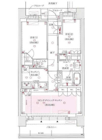 【間取り】 | プレージア西田辺