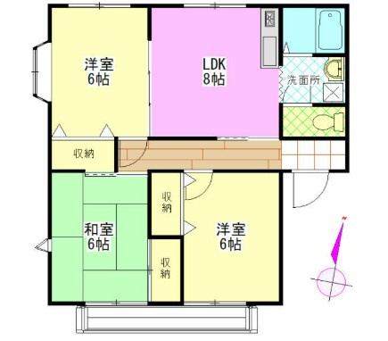 ユーロアベニュー四街道の間取り
