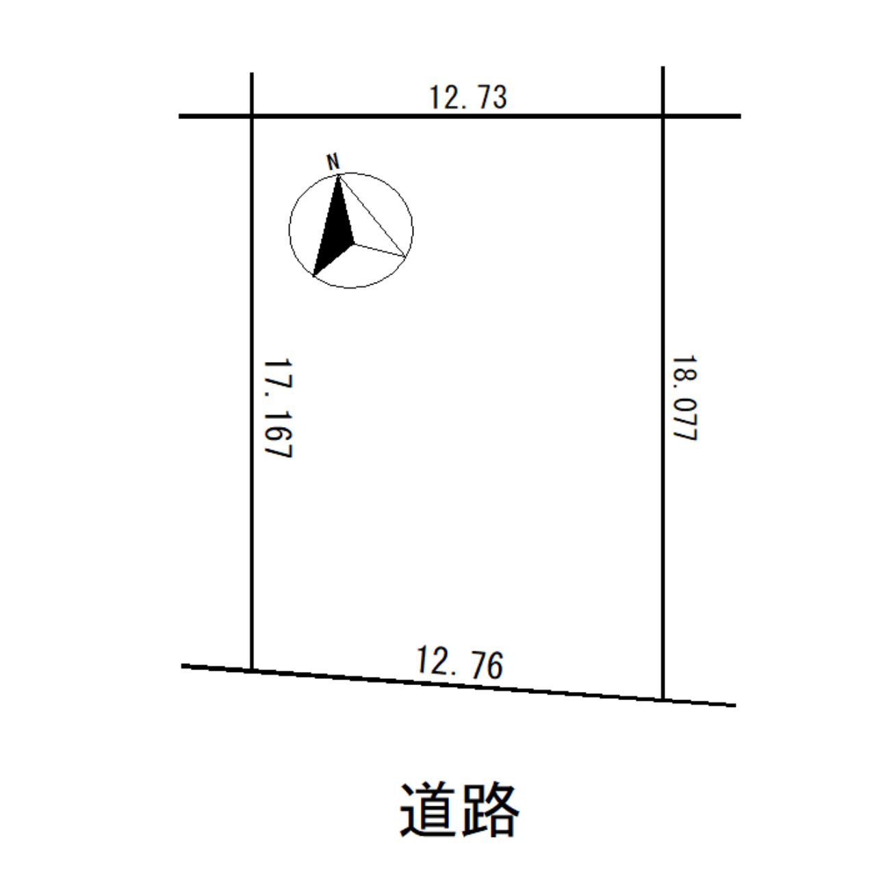 大楽毛南4丁目1-7　売土地の区画図