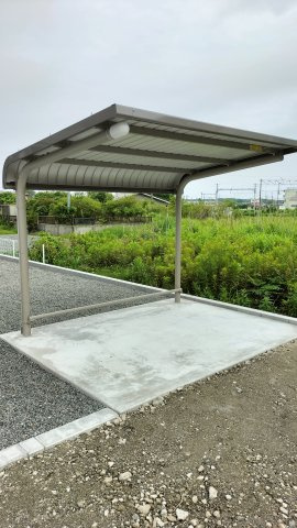双葉郡浪江町大字権現堂字広町のアパートの外観パース|駐輪場