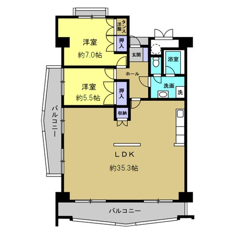 木太１７マンションの間取り