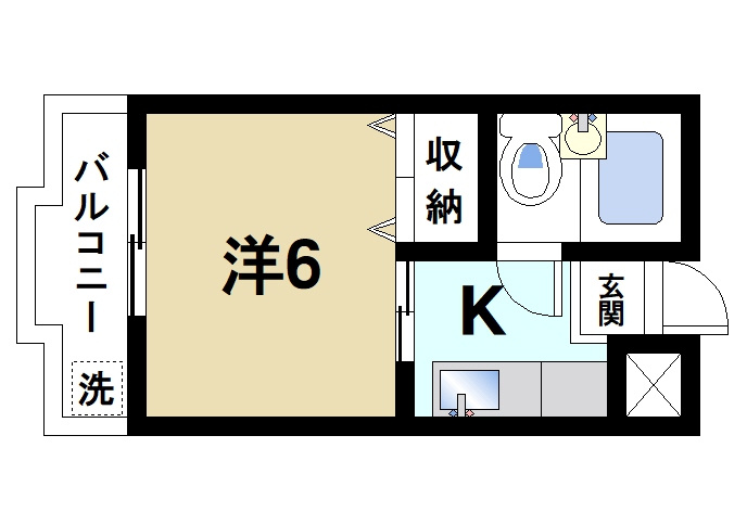 白樺ハイツ大宮Ⅲの間取り|使いやすい間取りです