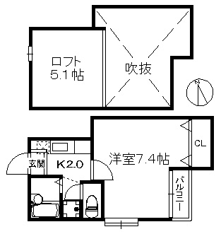 【間取り】 | ムーンリバー室見 | 現況優先。