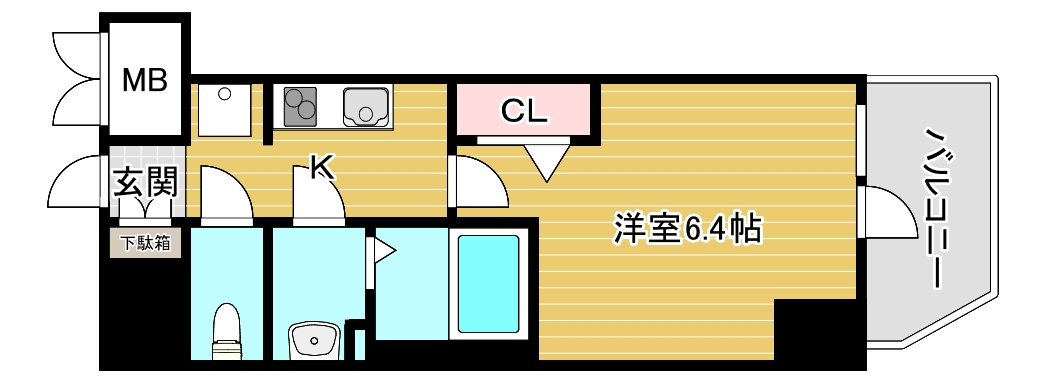 アドバンス大阪カーサの間取り