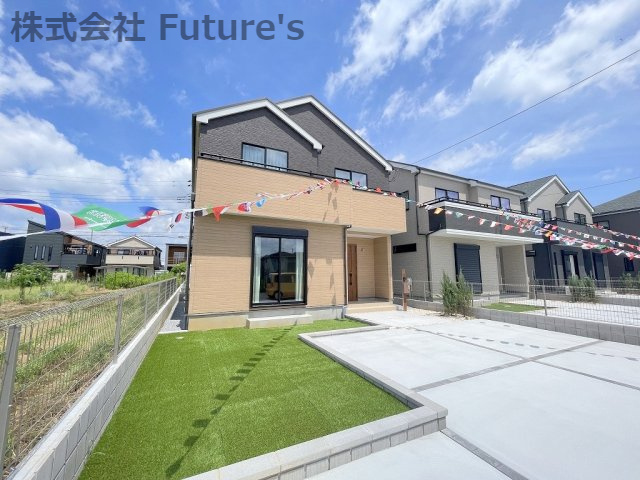 三郷市泉2丁目　新築戸建　全9棟　F号棟の外観|敷地面積150平米越えの広々とした邸宅です