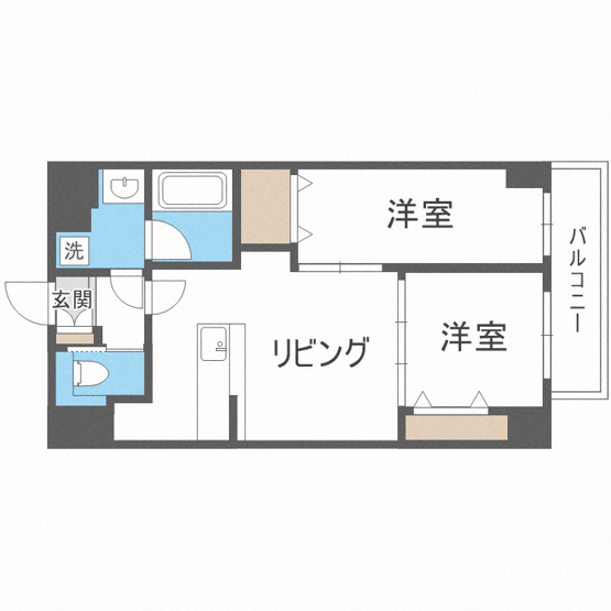 【間取り】 | ＯＡＫ　ＶＩＬＬＡ　薬院クラス