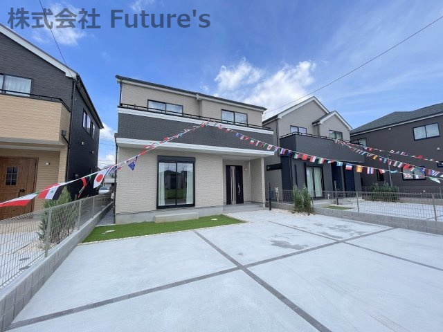 三郷市泉2丁目　新築戸建　全9棟　G号棟の外観|敷地面積150平米越えの広々とした邸宅です