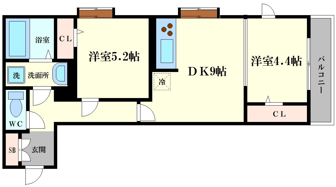 サンジェルマン市岡の間取り
