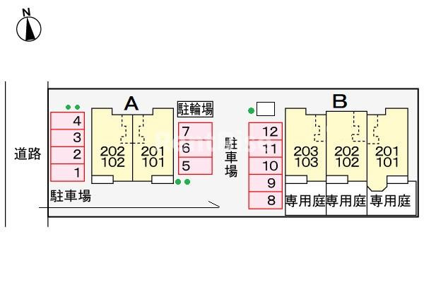 フレスクーラーＢの駐車場|駐車場