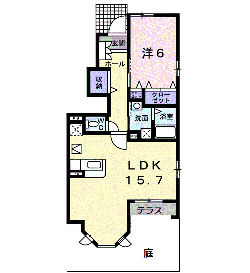 フレスクーラーＢの間取り|間取図