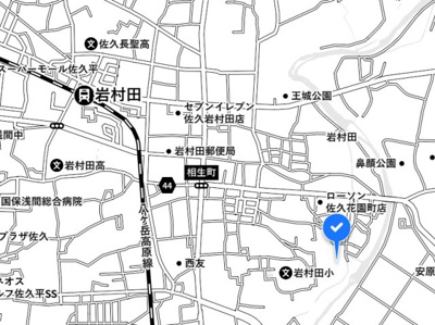 【地図】 | 佐久市岩村田上ノ城中古住宅