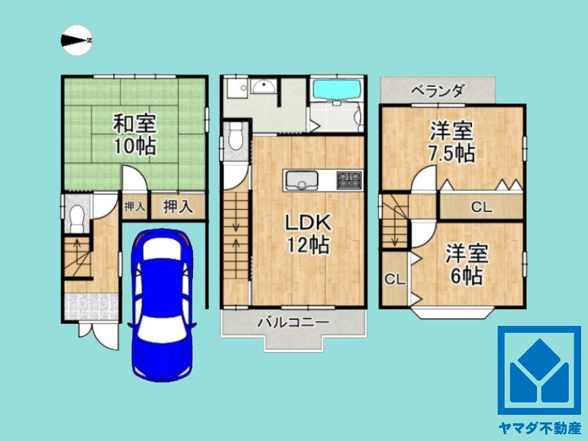 伏見区醍醐構口町の間取り