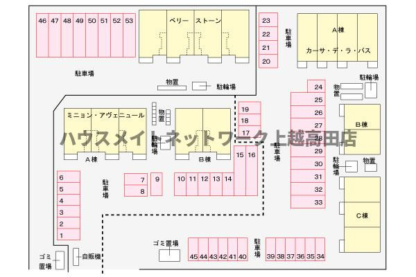ミニョンアヴェニュールＡの駐車場|駐車場