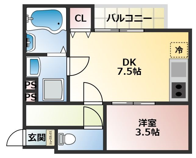 THE　NOBLES　花畑駅前の間取り