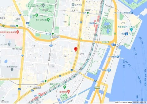 港区芝２丁目の事務所の地図