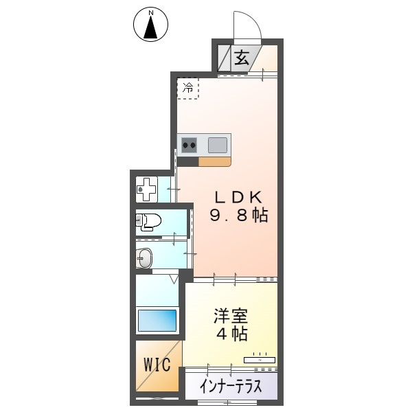 センターフィールドの間取り|使い勝手の良い間取りです♪