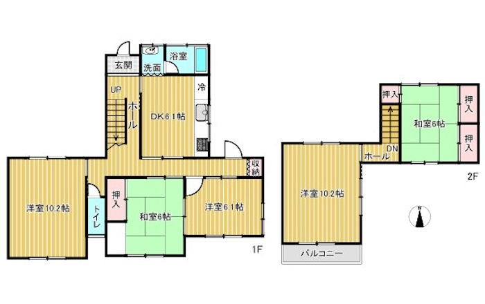 中古住宅　大洞柏台3丁目の間取り