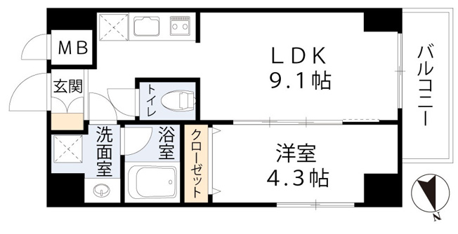 【間取り】 | BROAD大阪天満RESIDENCE