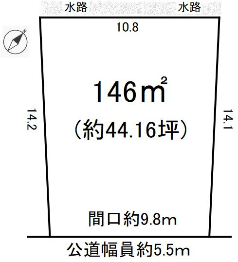 常滑市奥条6丁目の土地図