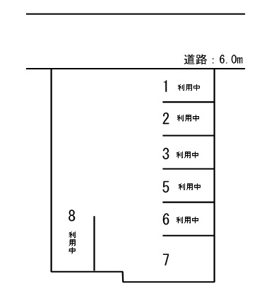 石﨑駐車場（東口）　空き台数（1台）