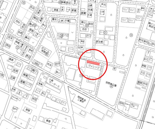 中村駐車場（ヴィレッジ北）　空き台数（1台）9月から3台分空予定の地図