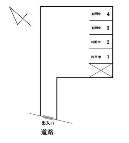 第3武井駐車場（西口）　空き台数（0台）の区画図